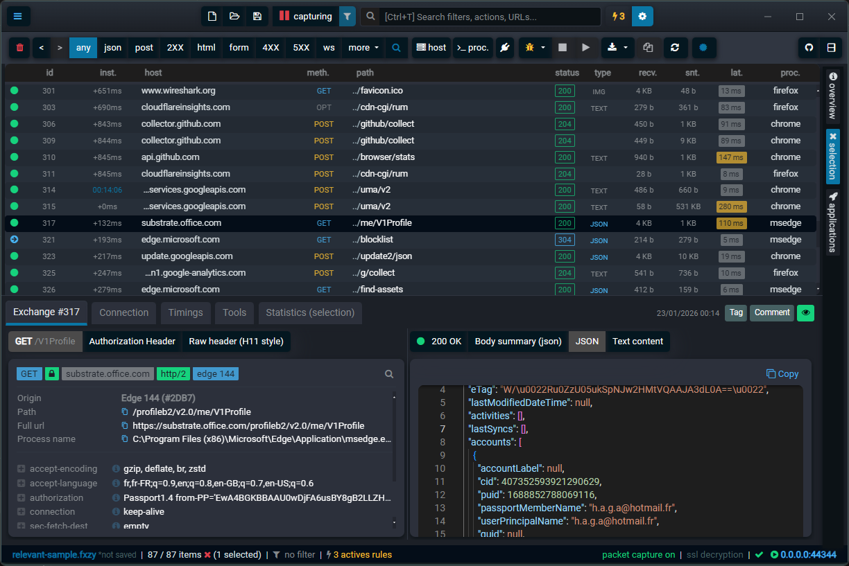 Fluxzy Desktop Overview
