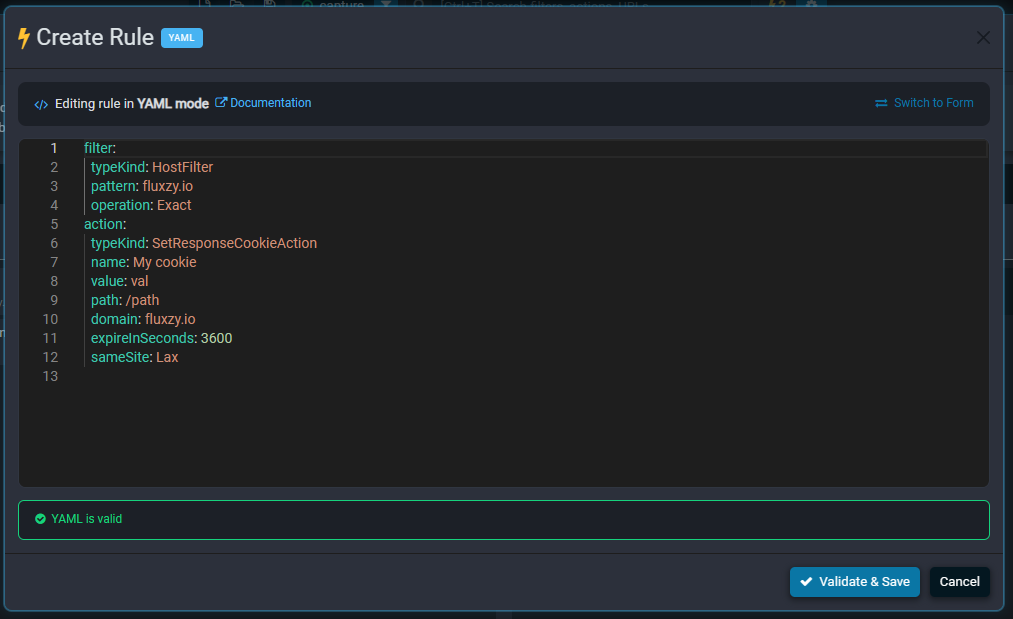 Rule editor using Monaco with YAML syntax highlighting