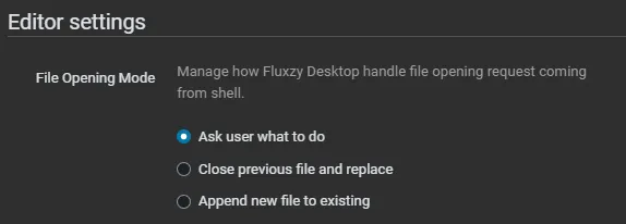 file open mode choice in settings