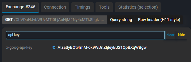 search request header