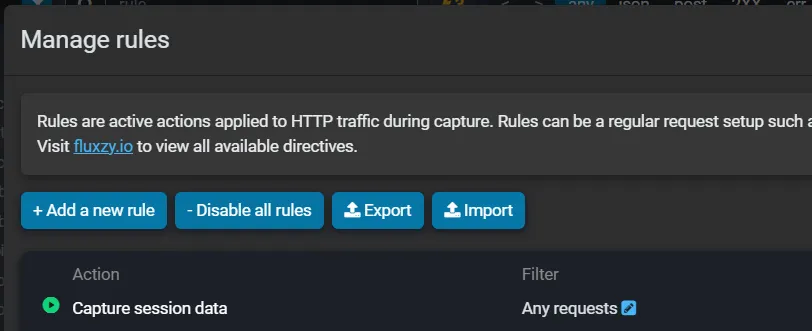 Import Rule Dialog