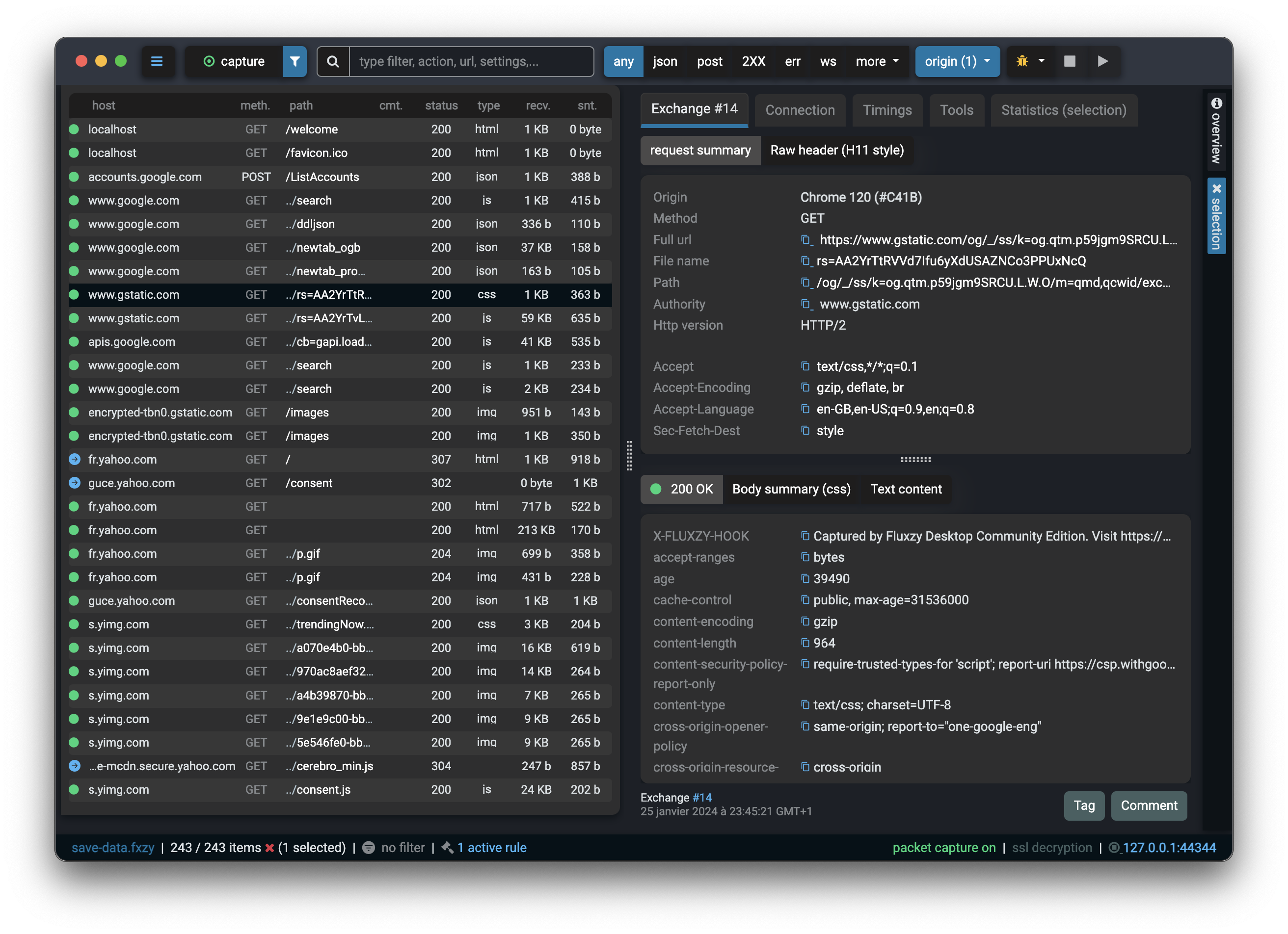 Overview of fluxzy desktop