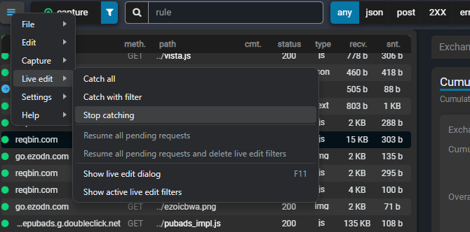 enabling breakpoint catch all