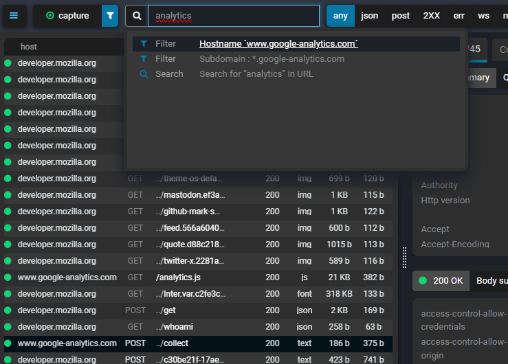 filter with search every where